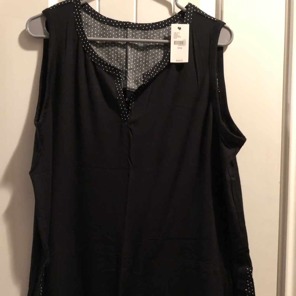 NWT Black Polka Dot Top